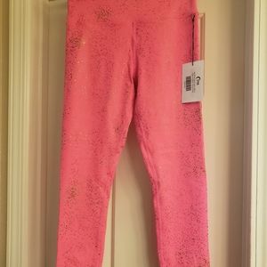 Zyia Hot Pink Stay Gold Light n Tight sz 6-8